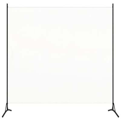 vidaXL - Kamerscherm - met - 1 - paneel - 175x180 - cm - stof - wit