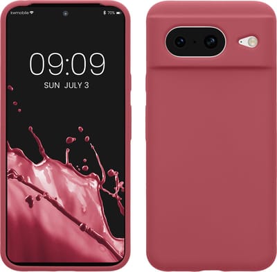 kwmobile telefoonhoesje geschikt voor Google Pixel 8 - Hoesje met siliconen coating - Smartphone case in donkerroze