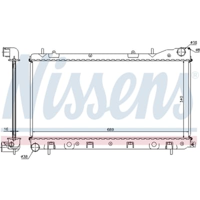 Radiator, motorkoeling NISSENS 67706A