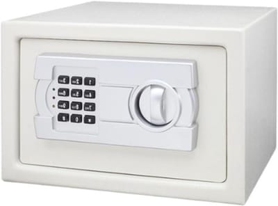 Beveiliging Digitale kluis Kleine huiskluizen met alarmsysteem for het opbergen van geld, sieraden en andere waardevolle spullen kluis brandwerend(Weiß)
