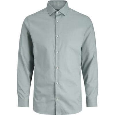 Jack & Jones Overhemd Jprblaparker Shirt L/s Noos 12227385 Goblin Blue/slim Fit Mannen Maat - XXL