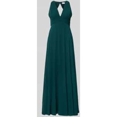 fit and flare avondjurk met diepe v-hals