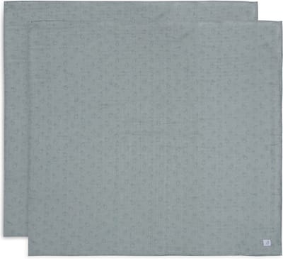 Jollein x Nijntje - Hydrofiele Doek Large 115x115cm - Inbakerdoek - Zacht Katoen - 2 Stuks - Miffy Silhouettes Sea Green