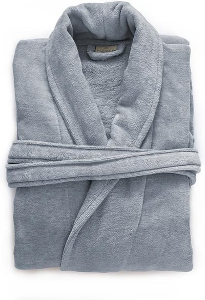 LINNICK Pure Badjas Velours - 100% Katoen - Denim - Maat M - Badjas Dames - Badjas Heren