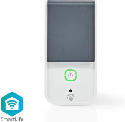 Nedis SmartLife Slimme Stekker - Wi-Fi - IP44 - Energiemeter - 3680 W - France / Type-E (CEE 7/6) - -30 - 40 °C - Android / IOS - Grijs / Wit - 1 Stuks