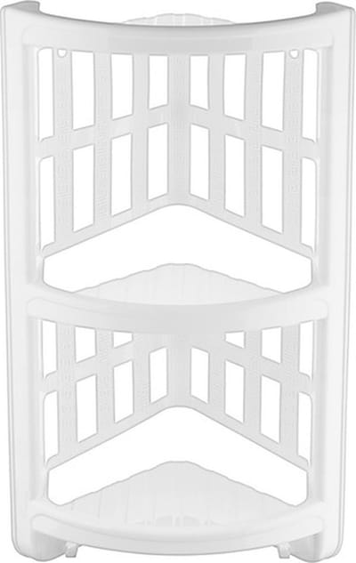 Organizers - Doucherek - Badkamer hoek rek - Kleur Wit - 31 x 56 cm