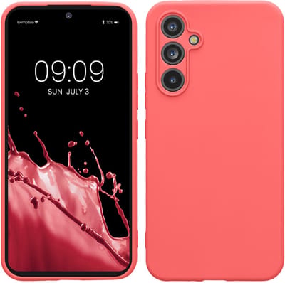 kwmobile telefoonhoesje geschikt voor Samsung Galaxy A54 5G - Hoesje voor smartphone - Precisie camera uitsnede - In neon koraal