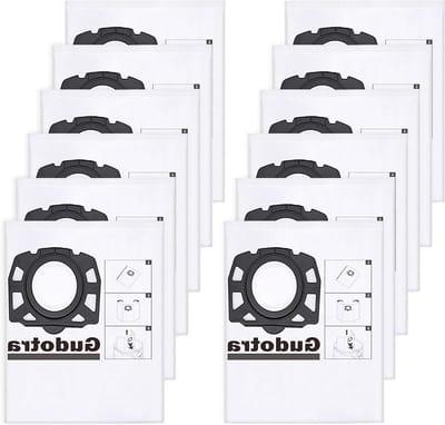 12 Stuks Vacuümzakken Geschikt voor Kärcher WD3 WD2 Plus KFI 357 SE4001 SE4002 KWD1 KWD2 KWD3 2.863-314.0 - Ideaal voor Stofzuigen en Opslag