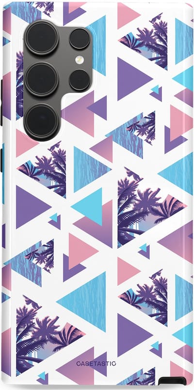 Casetastic Hoesje Geschikt voor Samsung S24 Ultra - Stijlvolle Beschermende Duo-layer Case - Zomervibe geometrie