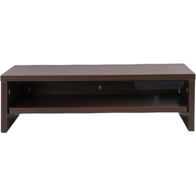 Desktop Display Verhoger met Lade, AC Stopcontacten en USB Poort Hub, Mobiele Telefoon Opladen, Laptop Scherm Ondersteuning Stand