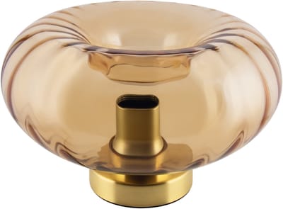 OSRAM DECOR Goudglas Tafellamp, Goud Metalen amberglas, E27 Versie, 280mm, speciaal lichteffect