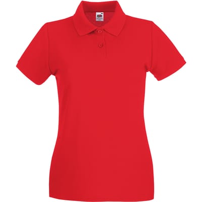 Fruit of the Loom Dames/Dames Premium Piqué Katoen Polo Shirt (Rood)