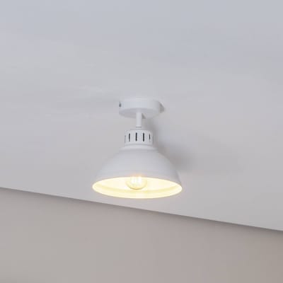 Luminex Sven plafondlamp, 1-lamp, wit, staal, E27