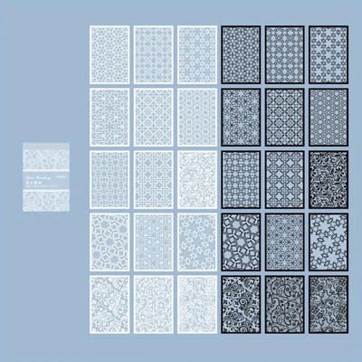 30 stuks, Vintage Stijl Zwart-Wit Kant Stickers Boek DIY Dagboek Junk Journal Decoratie Collage PET Sticker Album Scrapbooking