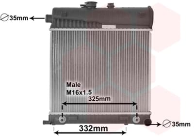 Van Wezel - RADIATOR VOOR MERCEDES BENZ C-CLASS W202 1993-2000 2025002003