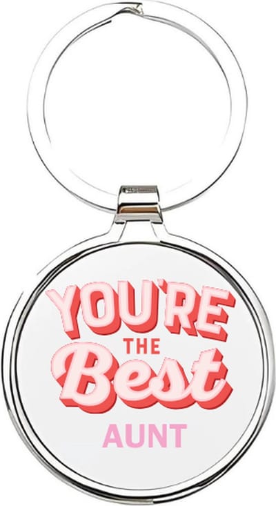 Akyol - Je bent de beste tante Sleutelhanger - tante - De liefste tante - Tante sleutelhanger - sleutelhanger - Sleutelhanger voor tantes - Familie sleutelhanger - verjaardagscadeautje - cadeau voor de liefste tante - Aunt - 4 x 7,5 CM