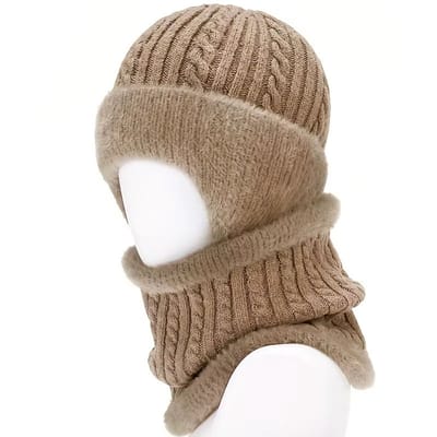 Gebreide Wintermuts Ouderen – Warme Muts met Gehoorbescherming voor Senioren, Dames & Heren – Winterhoed voor Volwassenen