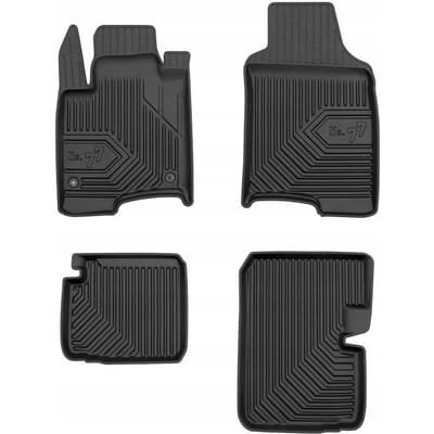 Frogum No.77 Automat / Vloermat - 3D Pasvorm - Geschikt voor Fiat Panda III Hybrid vanaf 2020 - TPE Rubber - 4-delig - Hoge Rand 4cm - Zwart