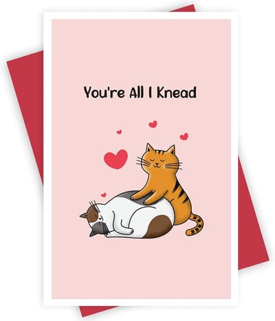 Grappige Verjaardagskaart met Katten Liefde voor Valentijnsdag en Jubileum