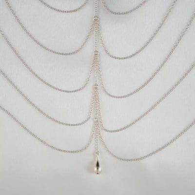Sylvie Monthulé | Silver Nipple Clamp and Nipple Jewelry | Draped Chain