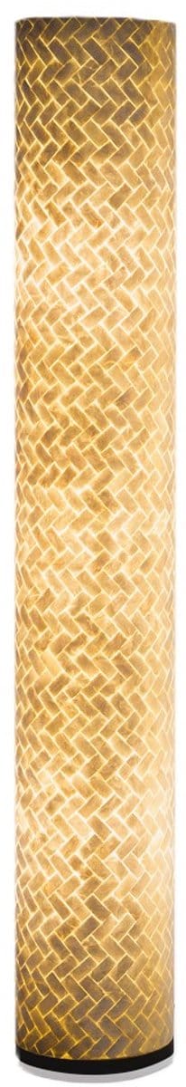 Staande lamp Design handgemaakt Vloerlamp Cilinder woonkamer slaapkamer zigzag  white capiz parelmoer schelp 150 cm