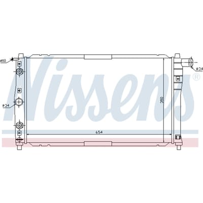 Radiator, motorkoeling NISSENS 616591
