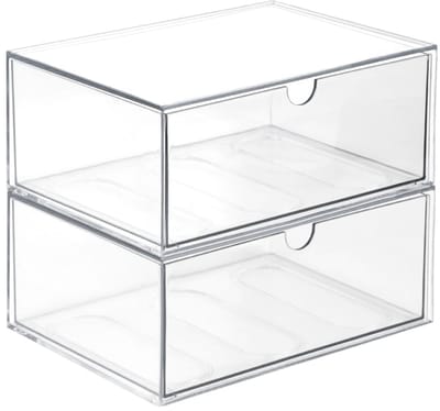 Unyqoos® Transparante stapelbare acryl organizers voor cosmetica en sieradenopslag
