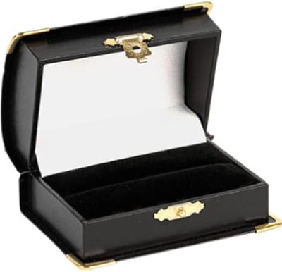 Ringdoosje schatkist - bruiloft - aanzoek - verloving - huwelijksaanzoek - liefde - Valentijn - sieradendoos - ring - cadeau