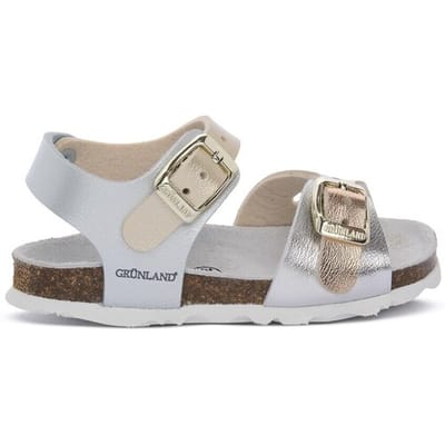 Platte sandalen Grunland SB0392ARGENTO