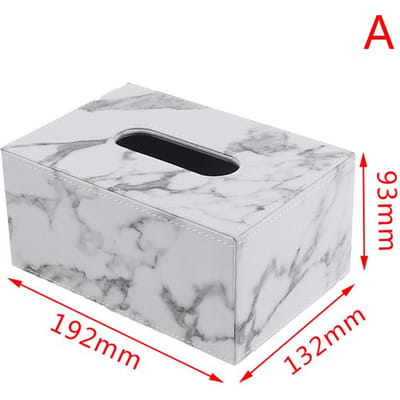 Moderne Marmer Rechthoek Faux Leer Tissue Box Servethouder Toiletpapierhouder Etui Dispenser Huisdecoratie