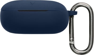 kwmobile cover voor oordopjes case - geschikt voor Anker Soundcore Liberty 5 - Trendy beschermhoes draadloze oordopjes in donkerblauw