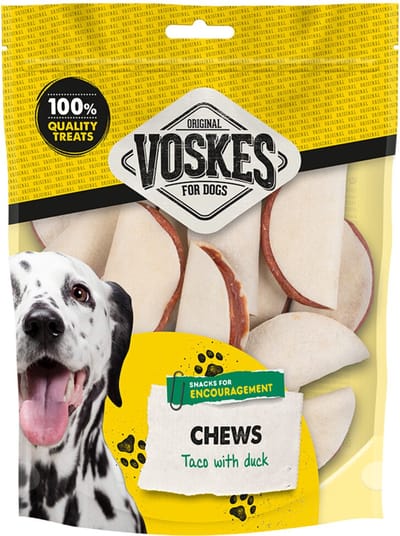 Voskes Hondensnack Taco met Eend - 15 x 400 gr - Voordeelverpakking