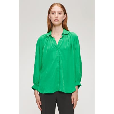 ZENGGI Technosilk Oversized Blouse Vivid Green Größe: S | Blusen Outlet | Damen | Grün