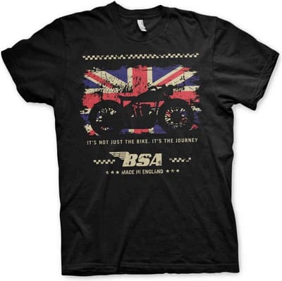 BSA Heren Tshirt -S- Motor Cycles - The Journey Zwart