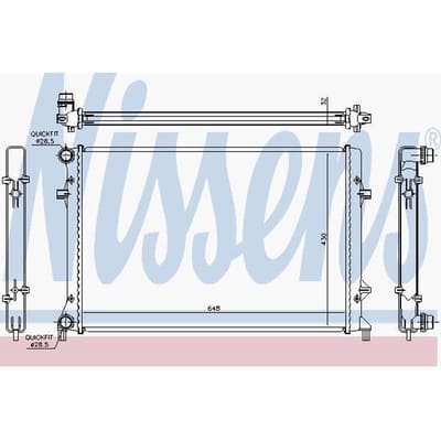 Motorradiateur NISSENS 65307