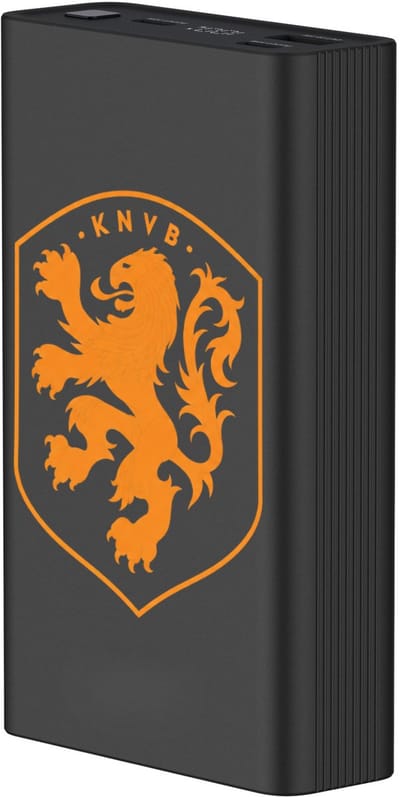 imoshion Powerbank 20.000 mAh - Official Licensee KNVB Nederlands Elftal - Snellader 30W - USB-C & USB-A - WK Voetbal / Oranje Leeuw