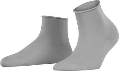 FALKE Cotton Touch eenkleurig katoen sokken dames grijs - maat 39-42