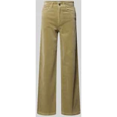 Wide leg corduroy broek van katoenmix
