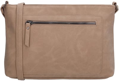 Beagles Cambrils Schoudertas Dames - Crossbodytas met verstelbare schouderband - Tas van Imitatieleder met ritssluiting - Lichttaupe
