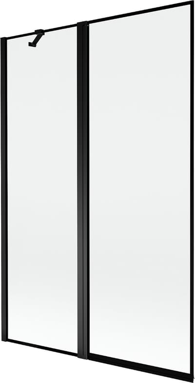 Mexen Mist douchewand 2-delig links 120 x 150 , zwart frame, zwart - 8A9-120-011-70-70-L