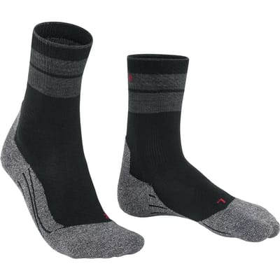 FALKE TK Stabilizing anti-blaar dik wol functioneel materiaal wandelsokken heren zwart - maat 39-41