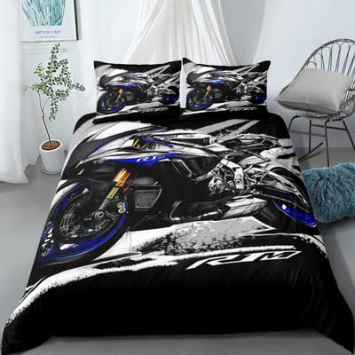 Motorrijder Dekbedovertrek Set VK Eenpersoons Tweepersoons Queen US Twin Full King Size Beddengoed Set 140x210cm