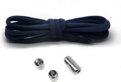 CHPN - Elastische Veters met sluiting - Donkerblauwe veters - Elastische kinder veters - Sport veters - Elastische schoenveters - Met sluiting - Blauw - Navy - Laces