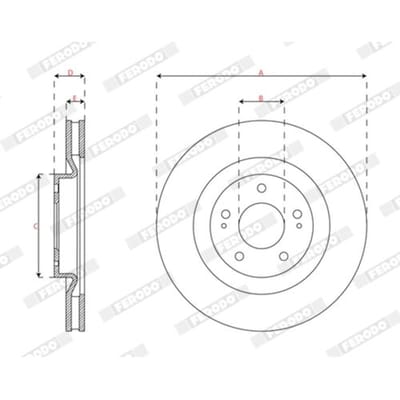 Remschijf FERODO DDF2805C, 2 stuk