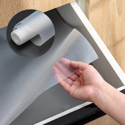 3x Transparante antislipmat 500×60 cm – Beschermmat voor keukenlades en badkamer