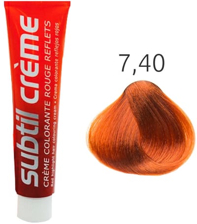 Subtil - Color - Crème Rouge Reflets - 7.40 Blond Koper Intensief - 60 ml