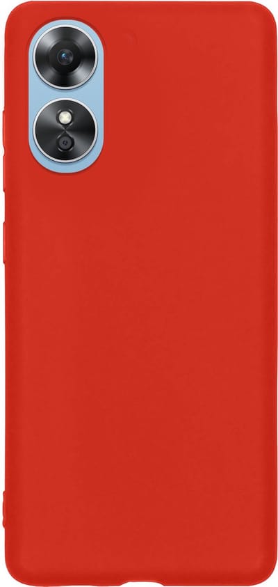 Hoes - Geschikt voor OPPO A17 - Sterk & Shockproof - Hoesje Cover - Siliconen Case - Rood