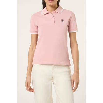 FILA Biella Slim Tipped Polo Shirt Mellow Rose Taglia: XS | Polo Outlet | Donna | Rosa