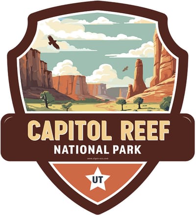 Signs USA - Landmark CAPITOL REEF National Park - Wandbord - 28 x 31 cm