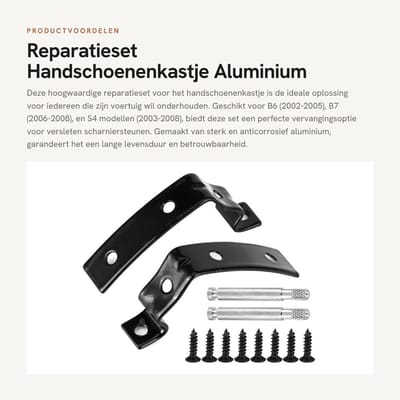 Dailygoods- Reparatieset Hoogwaardig Metalen Materiaal - Scharnierbeugel - Vervangingsset - Anticorrosief - Eenvoudige Installatie - Compatibel met S4 B6/B7